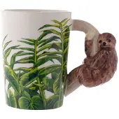Puckator Faultier geformter Henkel Tasse aus Dolomit-Keramik
