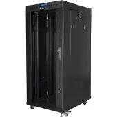 Lanberg Rackmount 19" 27U 800X1000 Schwarz Glastür