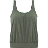 LASCANA Tankini-Top "Italy", Damen, Gr. 36, N-Gr, grün (oliv), Microfaser, Microfaser, Polyamid, unifarben, Bikini-Oberteile Tankini-Top, in Oversize-Form, Topseller