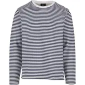 Brandit klassischer Marine Strickpullover Navy Weiß