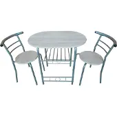 HTI Tischgruppe Sonoma Merit 2-Sitzer Tisch 80x74x53 cm Stühle 35x74x35 cm