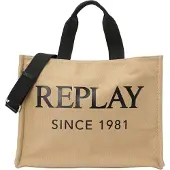 Replay Schultertasche Shopper Shoulder Bag Canvas - Beige