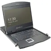 Digitus Modulare Konsole mit 19" TFT (48,3cm), 1-Port KVM & Touchpad, türkischer Tastatur
