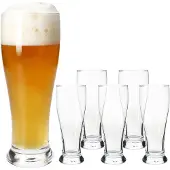 MamboCat 6x Baby-Weizenbiergläser klar 0,3L Weißbier-Glas klein Hefeweizen Bier-Glas