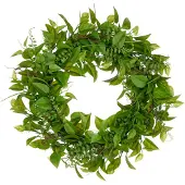 Creativ Green Kunstkranz "Kranz mit Blättern" mit detailgetreuen Blatt- und Farnzweigen