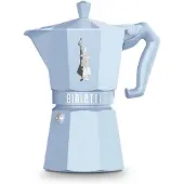 Bialetti Moka Exclusive, Mokka-Kanne, Blau, Aluminium, 6 Tassen, Thermoplast, 1 Stück(e)