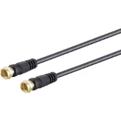 Shiverpeaks F-Stecker - F-Stecker verg. Ferrit, schw, 3,75m
