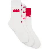 HUGO Dreierpack kurze Socken mit Split-Logos Grösse 39-42