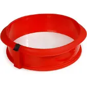Lékué Backform Springform Rund mit Keramikplatte D 23 cm Red