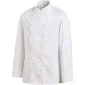Leiber Kochjacke, langarm, unisex, weiß, Bäckerjacke ideal zum Kochen oder Backen, Größe: 42