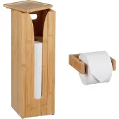 Relaxdays 2-tlg. Toilettenpapierhalter-Set