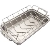 Char-Broil GRILL+ Rib and roast rack, Rack, Edelstahl, Edelstahl, GRILL+ Roasting Dish, , 211 mm