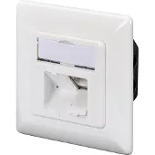 Digitus Patch-Kabel CAT6A UP Netzwerkdose 2xRJ45,LSA reinWeiß UP