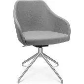 Topstar Konferenzsessel Sitness Life 2.1, dreh-/sitzhöhenverstellbar, Armlehnen, B 350-480 x T 460 x H 460-490 mm, 4-Fußgestell, Alu matt & Stoff, h.grau