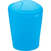 Spirella Kosmetikeimer "Move" Abfalleimer Schwingdeckeleimer | Kunststoff | 5 Liter | Hellblau