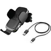 Hama FC10 Motion, Auto, USB, Kabelloses Aufladen, Schwarz, Metallisch