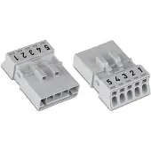 Wago 890-295/080-000 Stecker ohne Zugentlastungsgehäuse 5-polig pink