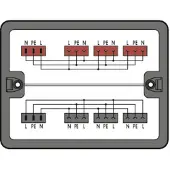 Wago 899-631/311-000 Verteilerbox Verteilung Wechselstrom (230 V), schwarz