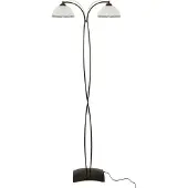 Licht-Erlebnisse Stehlampe Wohnzimmer 168 cm 2-flammig Jugendstil Metall Glas Stehleuchte
