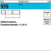 F. REYHER Nchfg. GmbH & Co. KG DIN 939 Stiftschraube M10x45 Edelstahl A2 blank