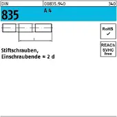 F. REYHER Nchfg. GmbH & Co. KG DIN 835 Stiftschraube M12x40 Edelstahl A4 blank