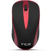 Inca IWM-221RSK, Optisch, RF Wireless, 1600 DPI, Schwarz, Rot