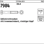 FAST-X Zylinderschraube DIN 7984 m.Innensechskant M 8 x 10 8.8