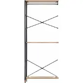 Möbilia Regal aus Akazie mit Erweiterungsregal 82,5x210 cm
