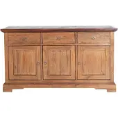 SIT Möbel Sideboard | 3 Schubladen, 3 Türen | Teakholz natur | B 148 x T 44 x H 83,5 cm | 06203-34 | Serie SEADRIFT
