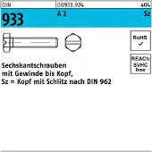 Industrial Quality Supplies Sechskantschraube DIN 933 VG/Schlitz M 6 x 35 A 2