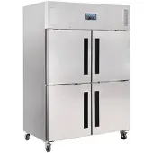 Polar Serie G Kühlschrank Edelstahl mit geteilten Türen 1200L