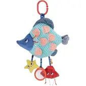 Moulin Roty Les Aventures de Paulie Aktivitätsspielzeug, Blue Fish, Babyspielzeug