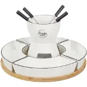 Cook Concept Fondueset Bambushalter Schüsselx4 und p4