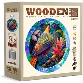 Wooden City : Holzpuzzle, bunter Vogel, 505 Teile