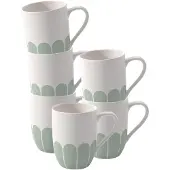 Villeroy & Boch Becher "Henkelbecher Fleur Couleur 290 ml 6er Set", grün (vert), 6 tlg., Porzellan, Trinkgefäße, Becher