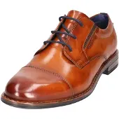 Bugatti Schnürschuh, Blockabsatz, Abendschuh, Festtagsschuh, Businessschuh, Logoprägung