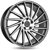 KESKIN KT17 Hurricane palladium front polish 8x18 ET45 - LK5/112 ML72.6 Felge Alu