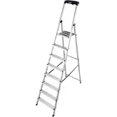 Krause 126368 Stufen-Stehleiter Safety Alu-Leiter. 8 Stufen