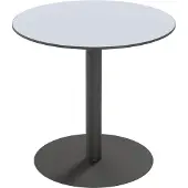 Meet by Paperflow Outdoor-Tisch Cross, rund, Tellerfuß, Ø 800 x H 750 mm, grau/mattschwarz