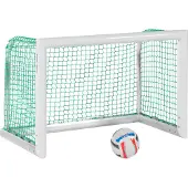 Sport-Thieme Mini-Fußballtor "Professional Kompakt", Weiß-Pulverbeschichtet, Inkl. Netz, grün (MW 4,5 cm), 1,20x0,80 m