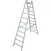 Krause Sprossendoppelleiter, aus Aluminium, 2x 10 Sprossen