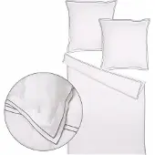 TRAUMSCHLAF Uni Bettwäsche White Collection Portofino Kissenbezug einzeln 70x90 cm dark-grey