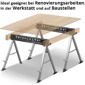 Stahlwerk Sägebock 2er Set 500 kg Universal Arbeitsbock Klappbock Gerüstbock