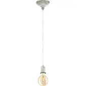 Eglo Pendelleuchte Yorth, 1 flammige Schnurpendel Hängelampe Vintage, Industrial, Hängeleuchte, Esstischlampe, Wohnzimmerlampe hängend mit E27 Fassung