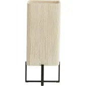 Light & Living - Tischleuchte Wyn - Creme - 21.5x21.5x50.5cm Tischlampe - Nachttischlampe, Wohnzimmer, Schlafzimmer