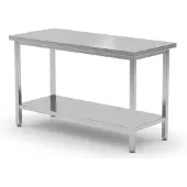 Hendi Arbeitstisch Kitchen Line mit Grundboden 1400x700x850mm