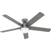 Hunter Deckenventilator Zeal Silber mit Licht & Fernbedienung