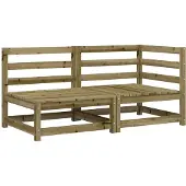 vidaXL Gartensofa 2-Sitzer Kiefernholz Imprägniert