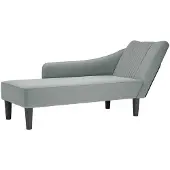 vidaXL Chaiselongue mit Rechter Armlehne Hellgrau Stoff