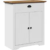 vidaXL Waschbeckenunterschrank BODO Weiß und Braun 70x35x80 cm